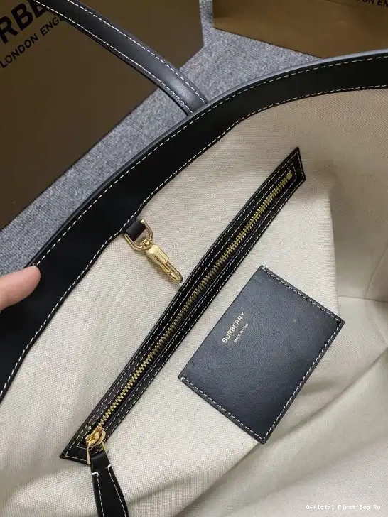 Official First Bag Ru BURBERRY bag-34*14*28CM Medium Tote Check 0609